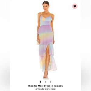 Amanda Uprichard Thaddea Maxi Dress in Rainbow